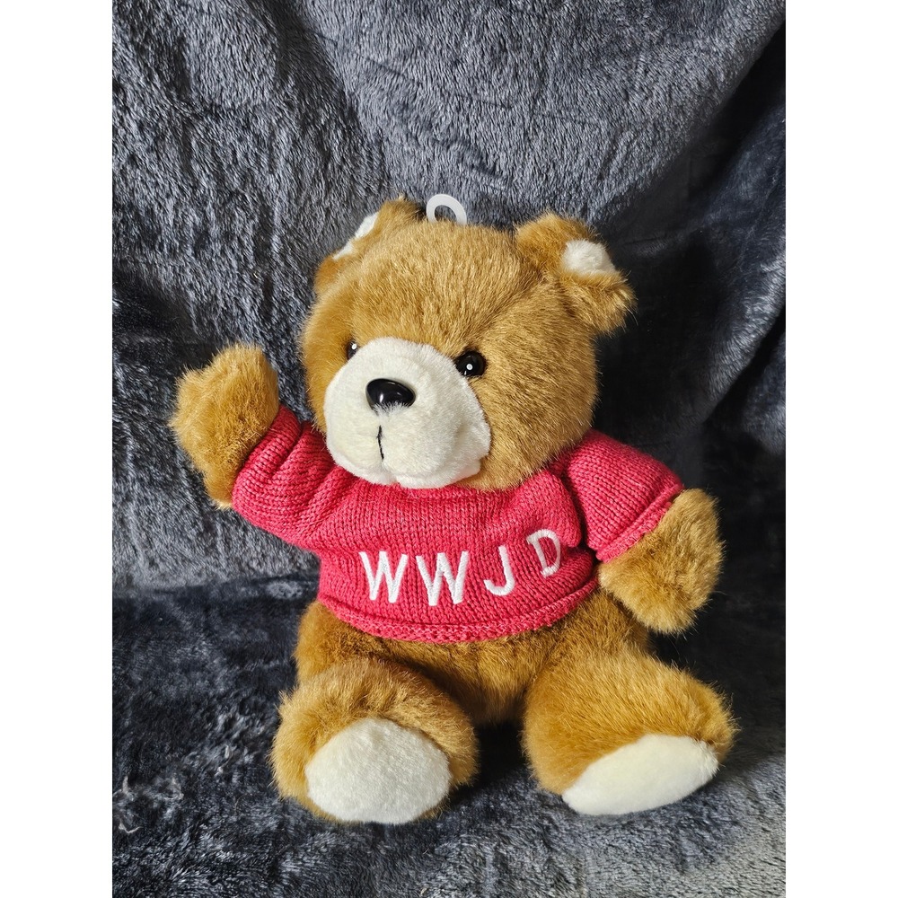 Gibson Greetings WWJD Red Sweater Bear 8"‎ Plush (80708)